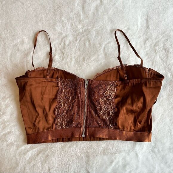 Fashion Nova Copper Corset Top Women’s Size Medium - Picture 9 of 13